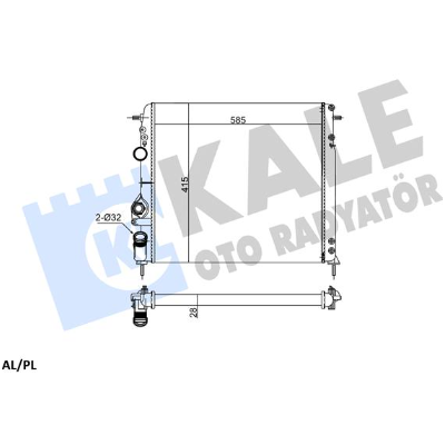 Renault Megane I Motor Su Radyatörü 7700425842 Renault Megane I Motor Su Radyatörü 7700425842
