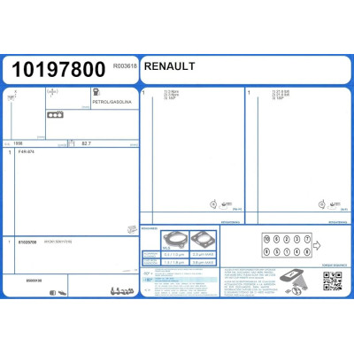 Renault F4R 874 2.0 T Silindir Kapak Conta Takımı – 101013561R